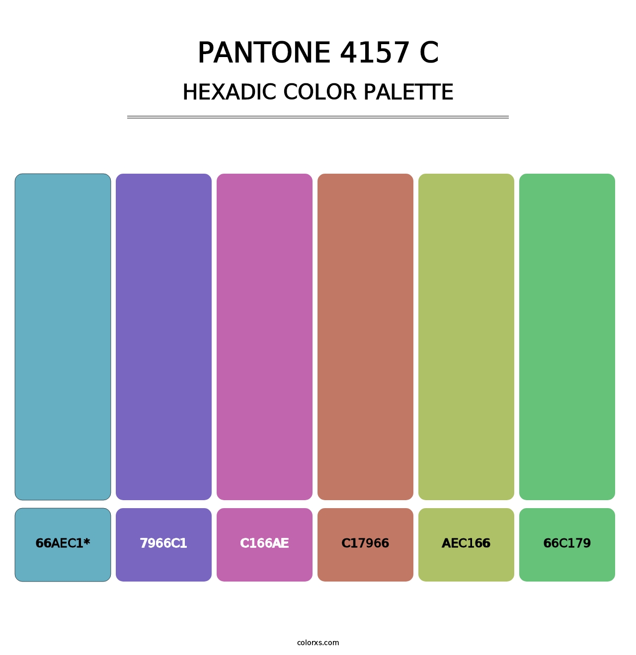 PANTONE 4157 C - Hexadic Color Palette