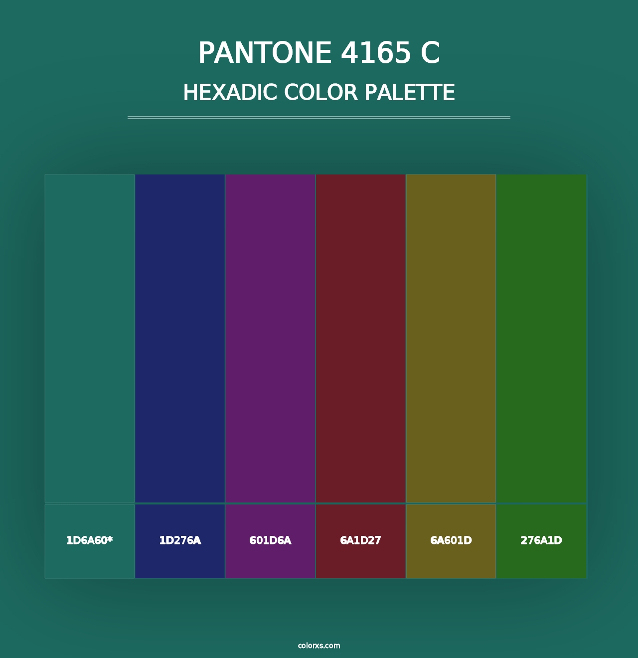 PANTONE 4165 C - Hexadic Color Palette