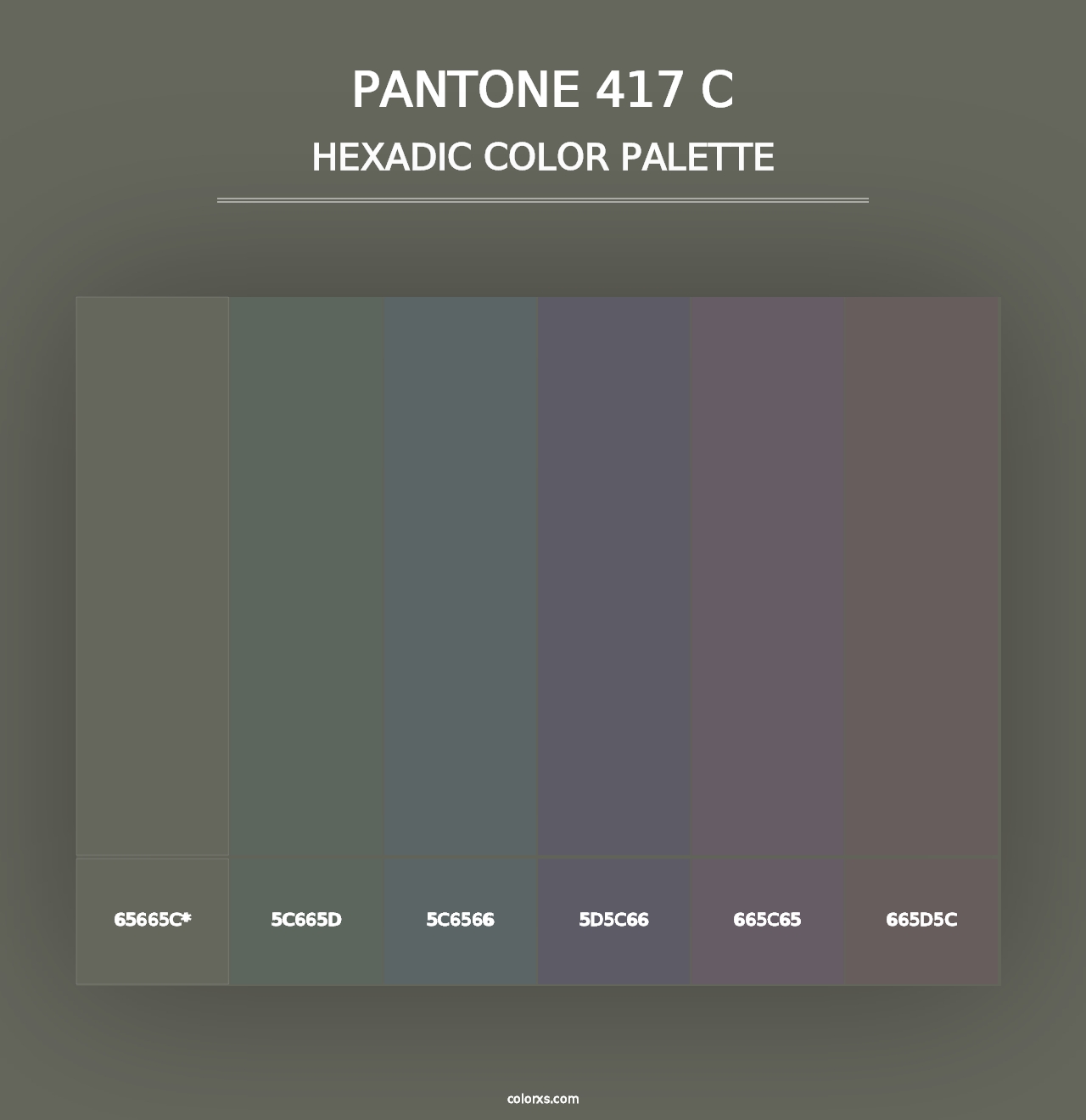 PANTONE 417 C - Hexadic Color Palette