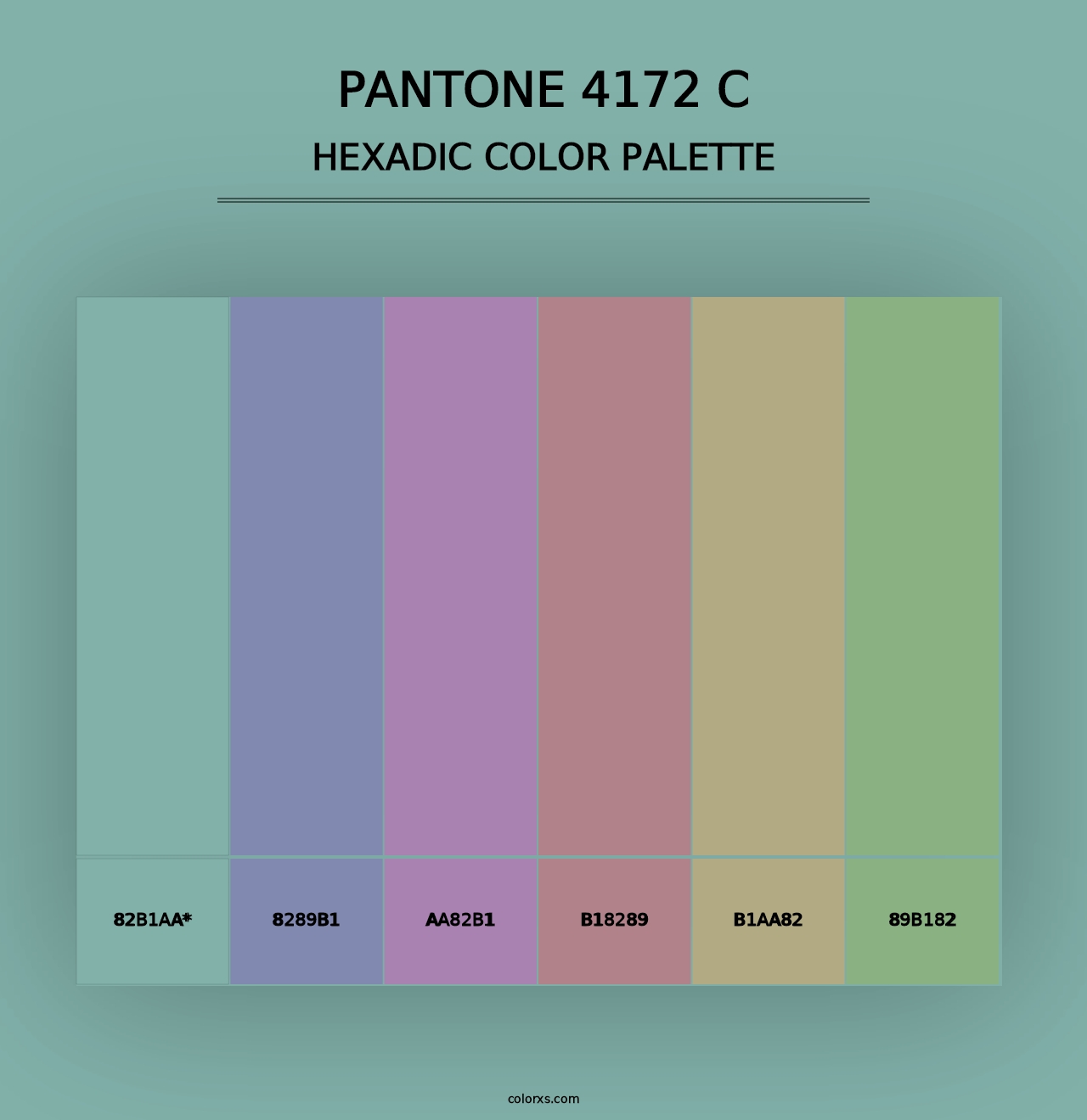 PANTONE 4172 C - Hexadic Color Palette