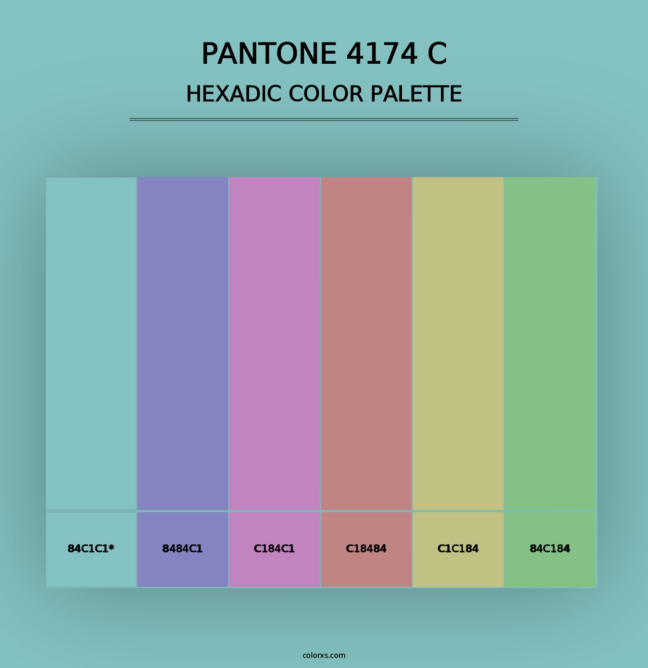 PANTONE 4174 C - Hexadic Color Palette