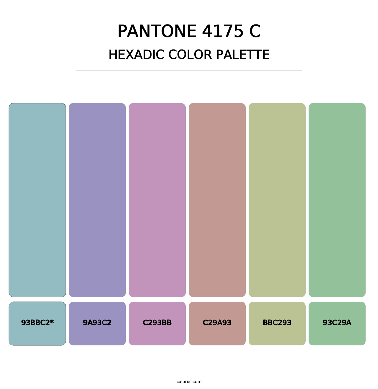 PANTONE 4175 C - Hexadic Color Palette