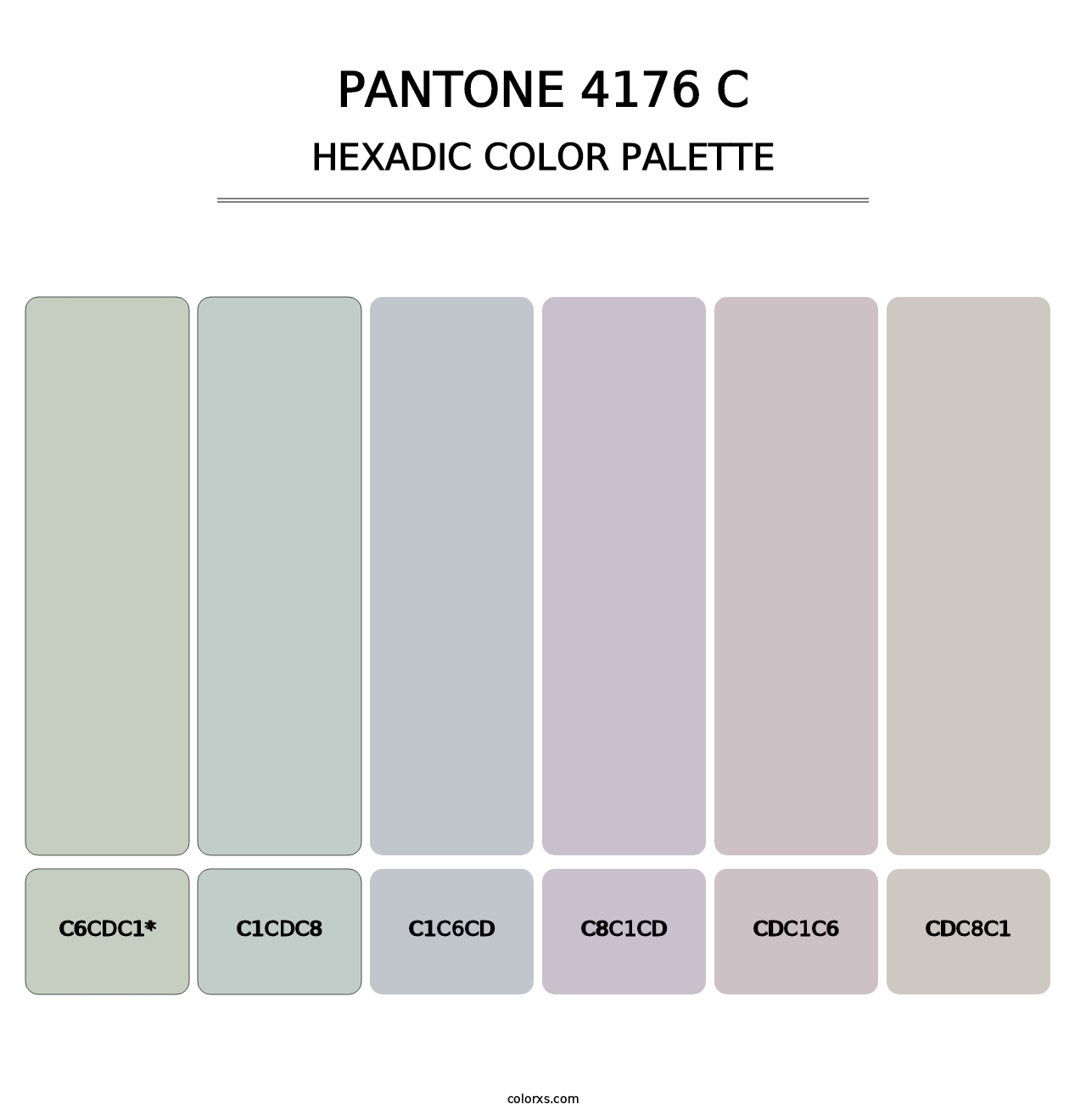 PANTONE 4176 C - Hexadic Color Palette