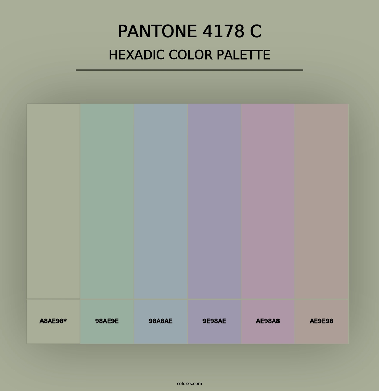 PANTONE 4178 C - Hexadic Color Palette