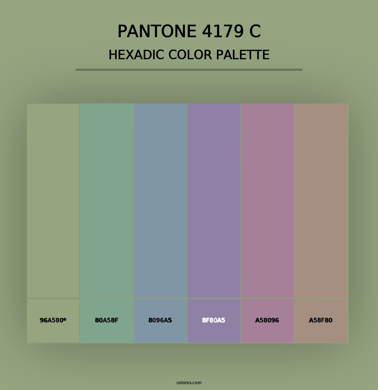 PANTONE 4179 C - Hexadic Color Palette