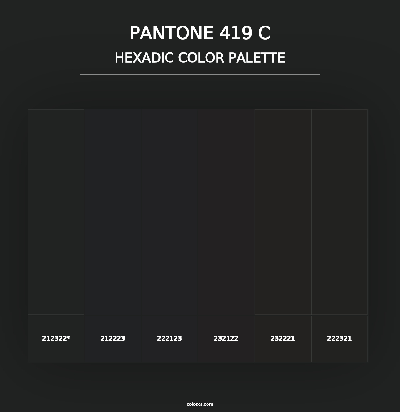 PANTONE 419 C - Hexadic Color Palette