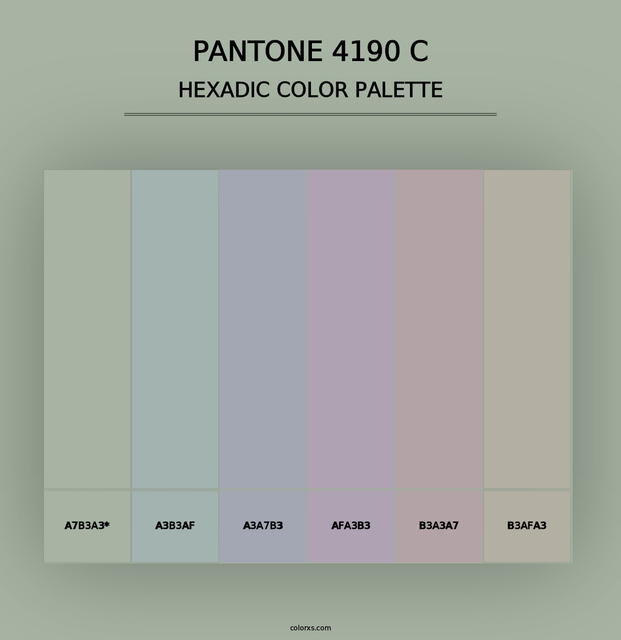 PANTONE 4190 C - Hexadic Color Palette