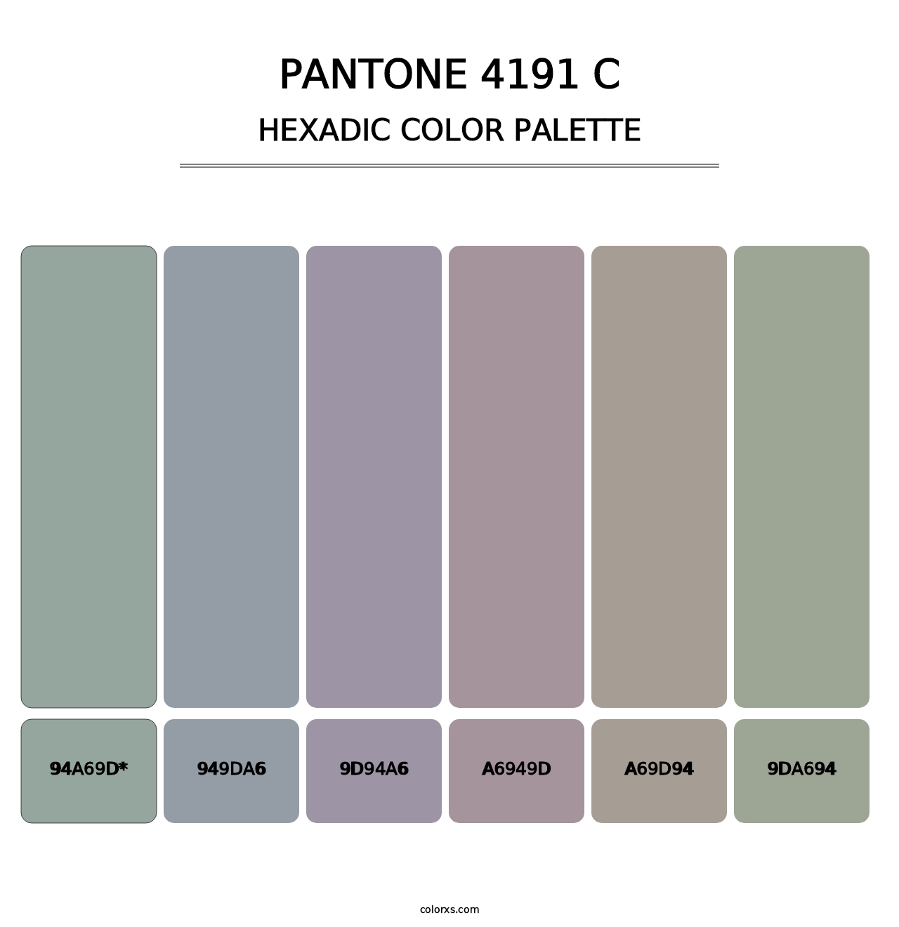 PANTONE 4191 C - Hexadic Color Palette