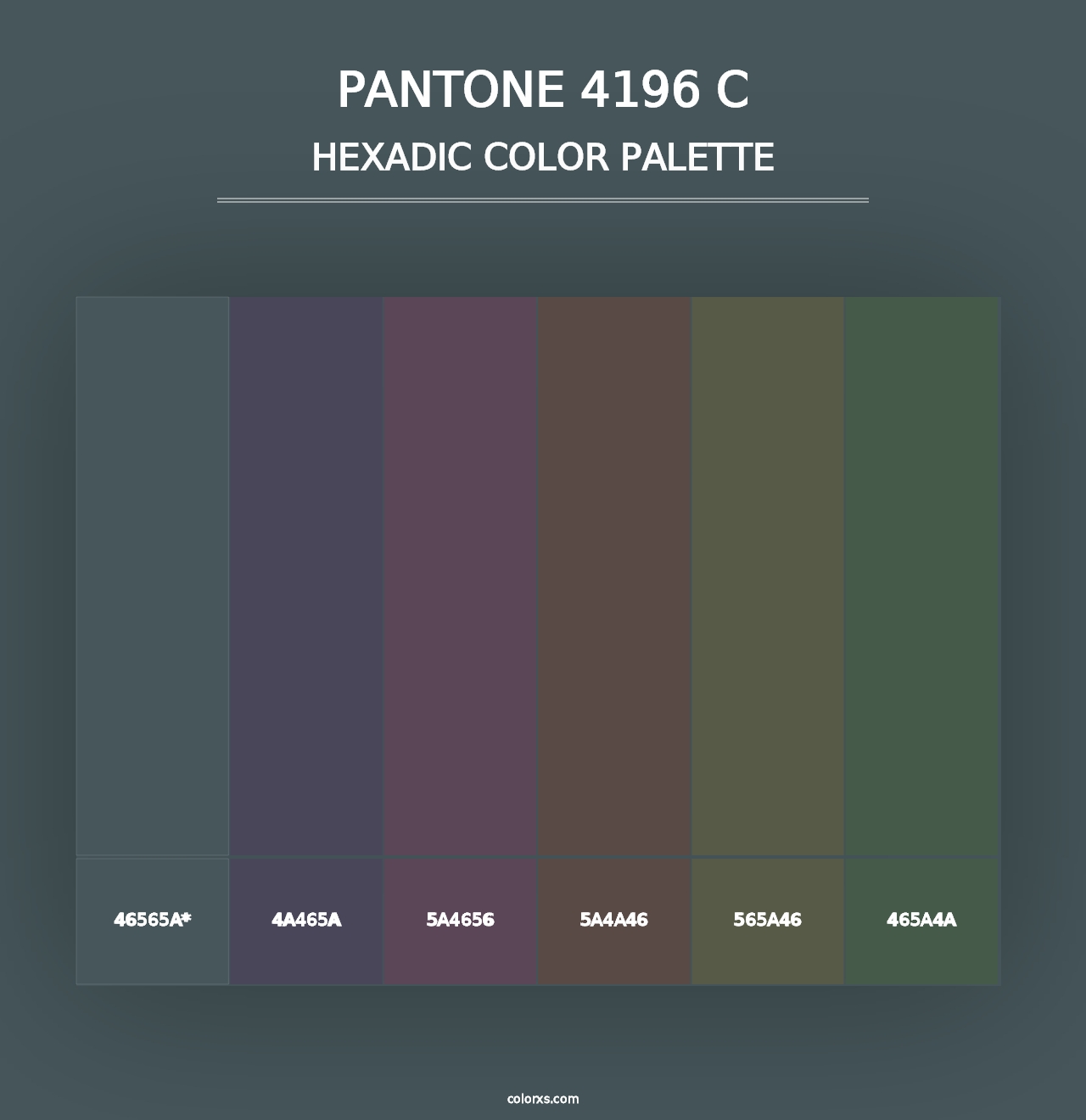 PANTONE 4196 C - Hexadic Color Palette