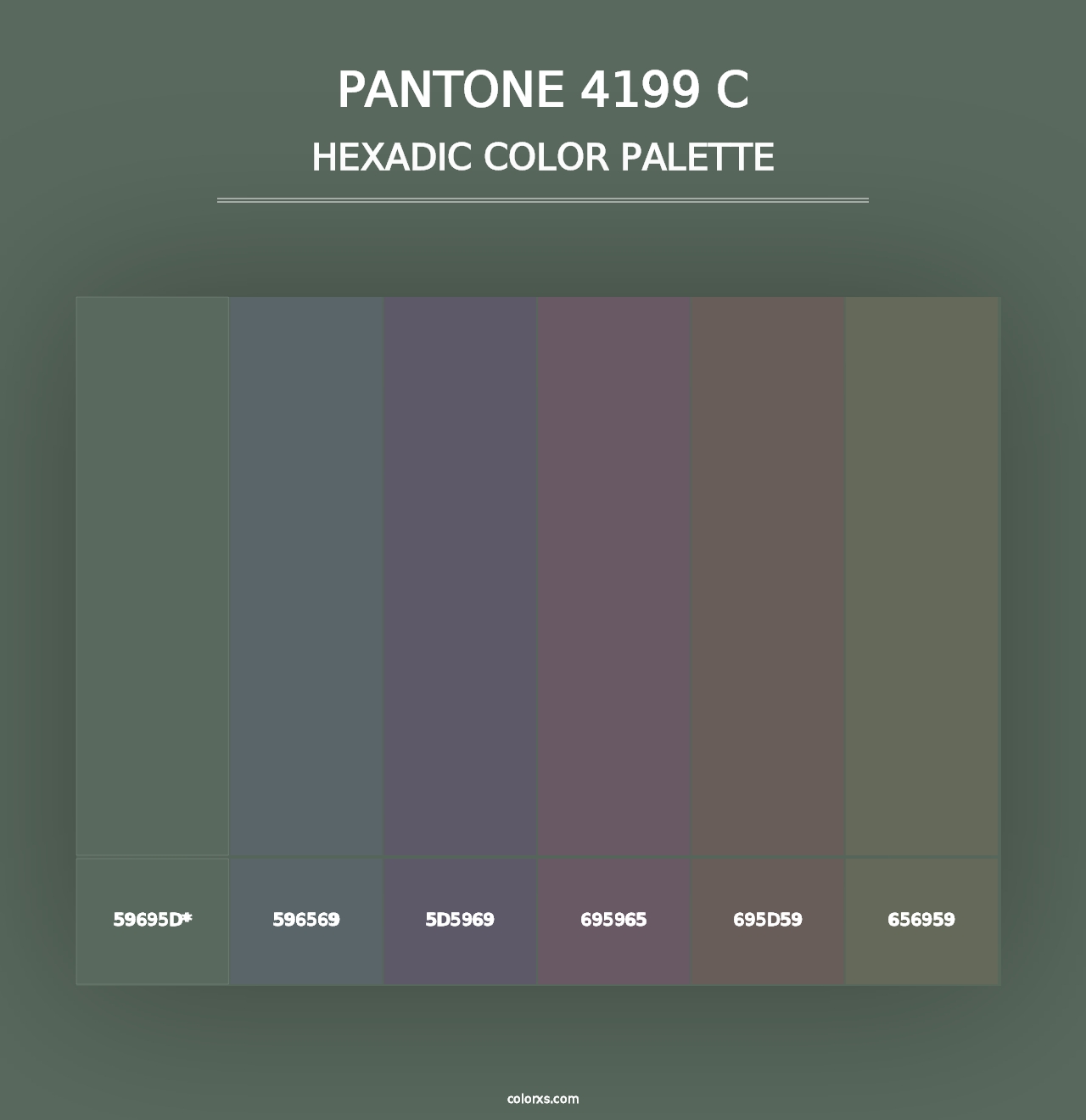 PANTONE 4199 C - Hexadic Color Palette