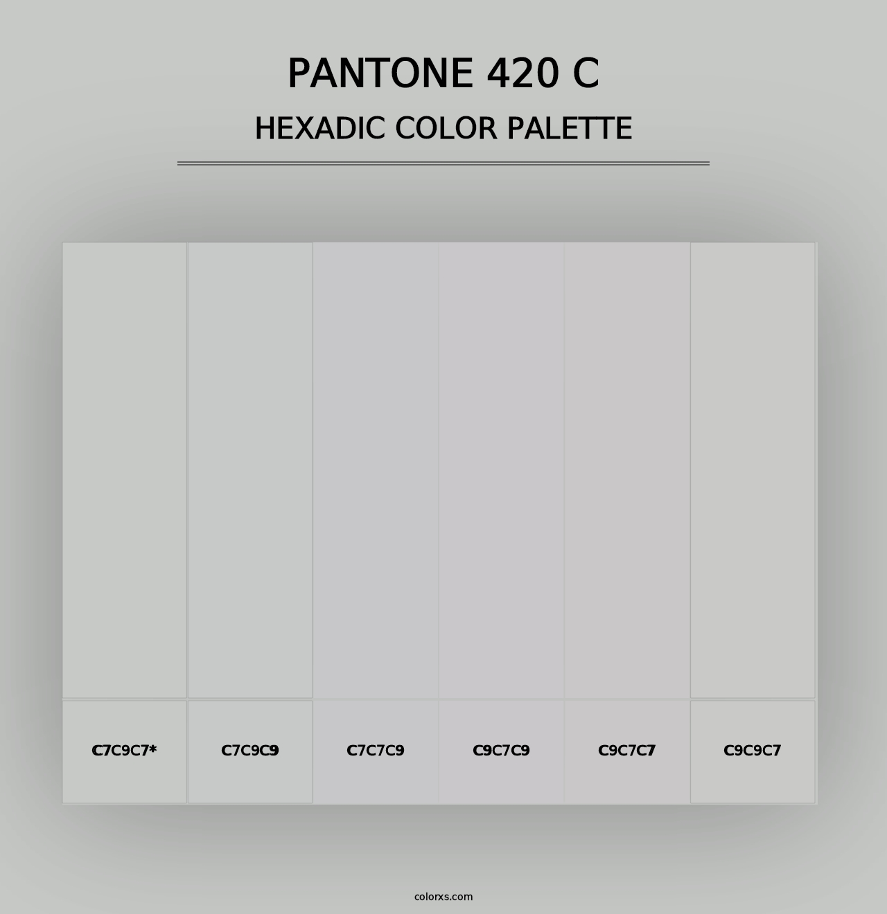 PANTONE 420 C - Hexadic Color Palette