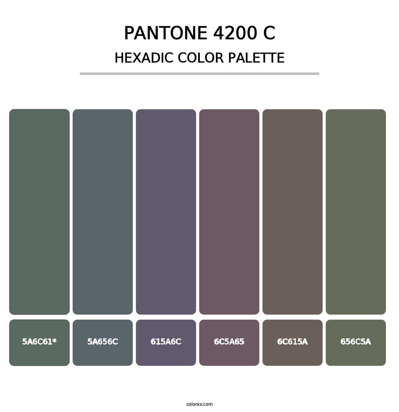 PANTONE 4200 C - Hexadic Color Palette