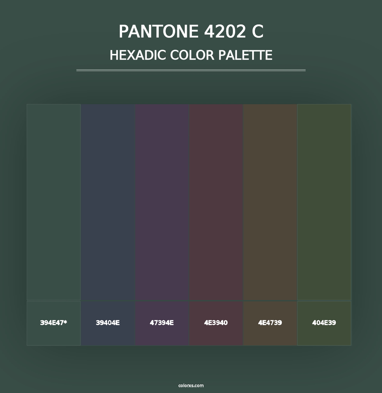 PANTONE 4202 C - Hexadic Color Palette