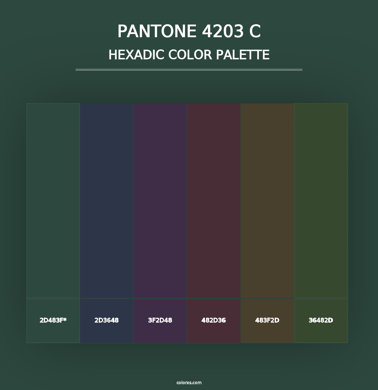 PANTONE 4203 C - Hexadic Color Palette