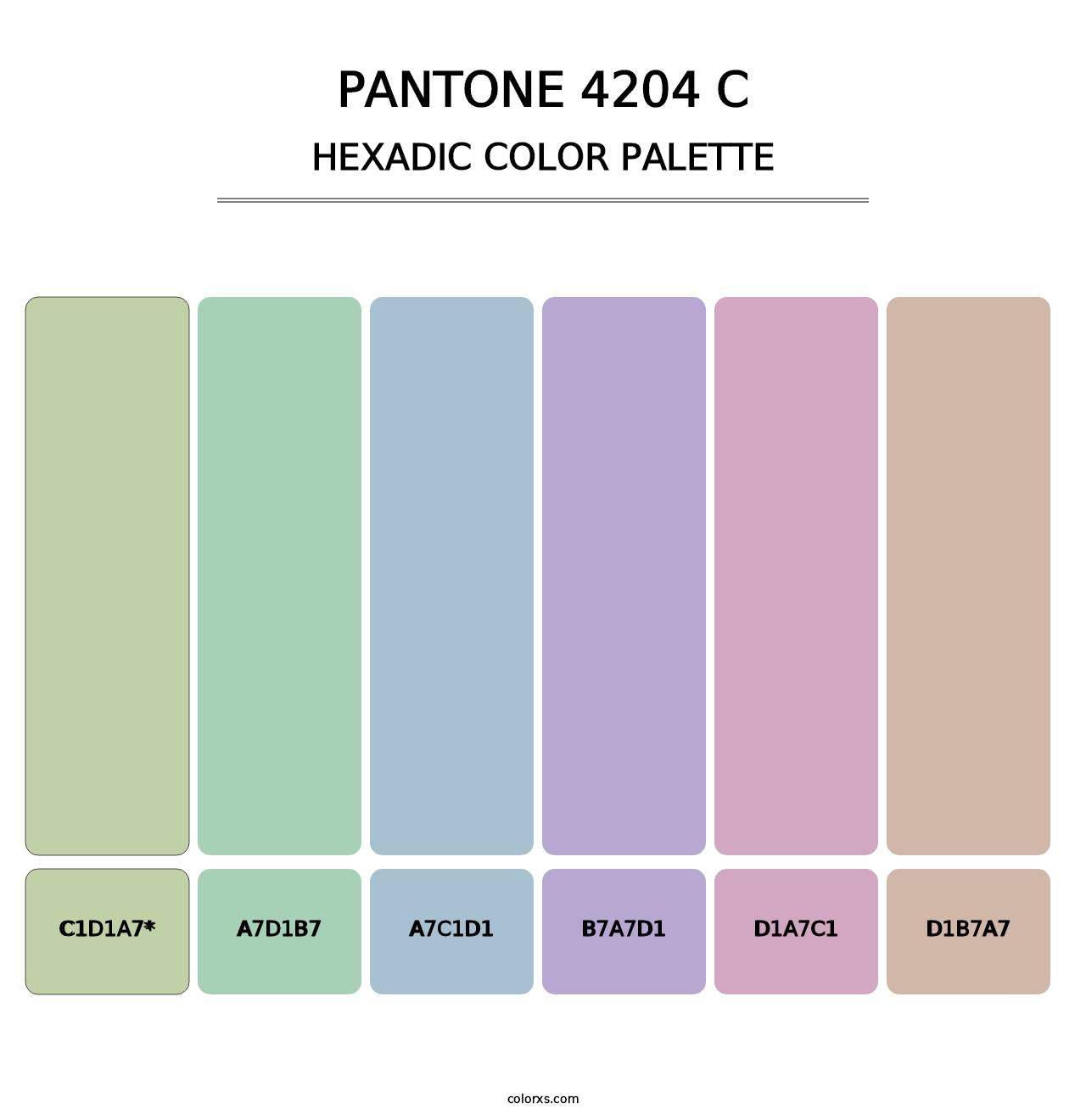 PANTONE 4204 C - Hexadic Color Palette