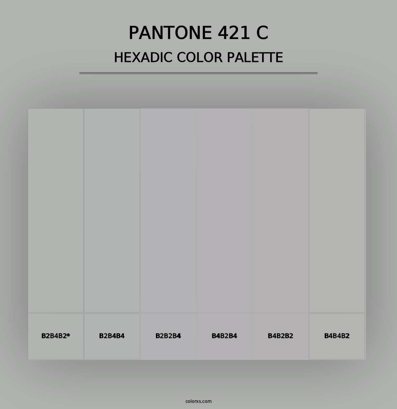 PANTONE 421 C - Hexadic Color Palette