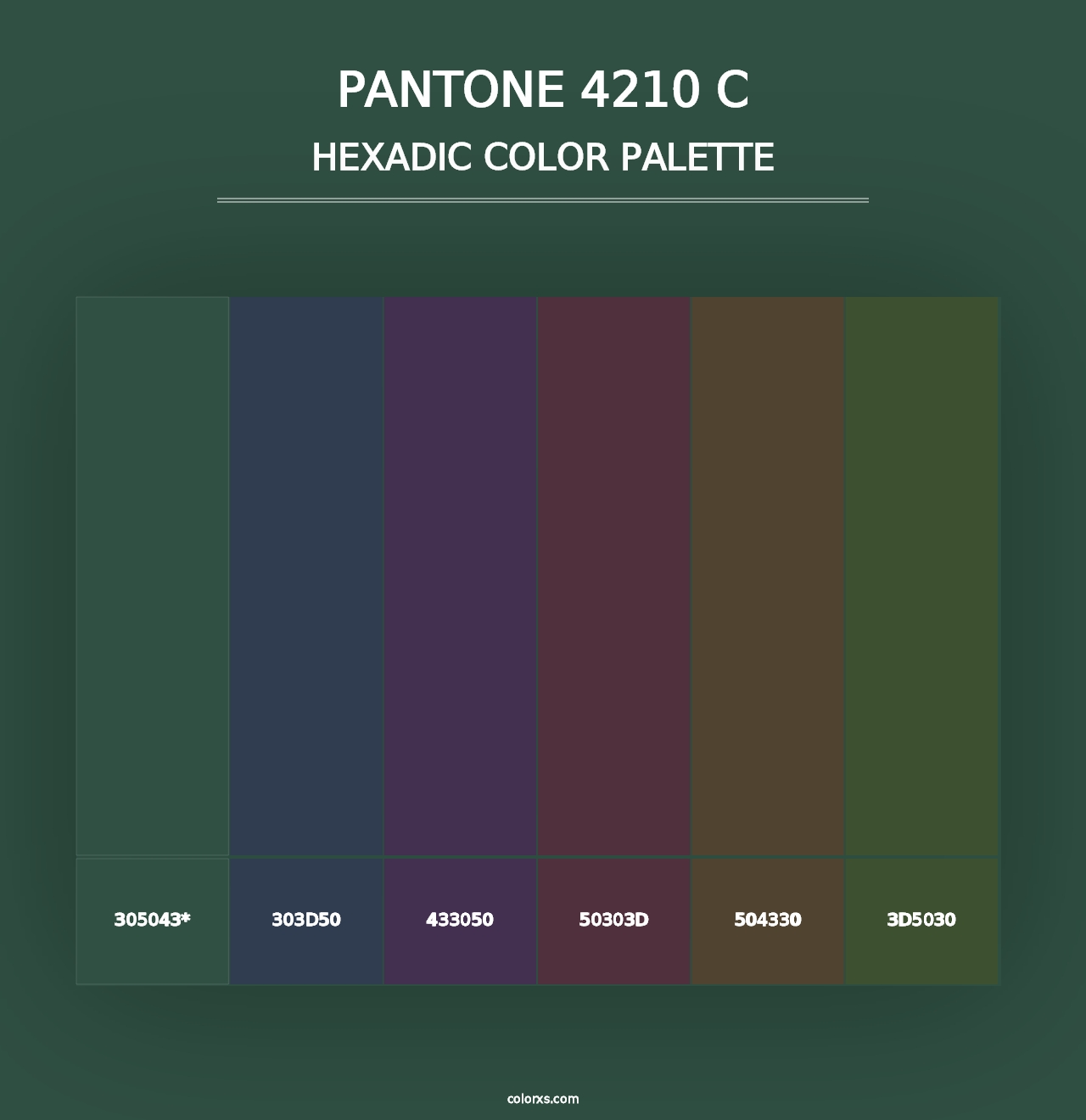 PANTONE 4210 C - Hexadic Color Palette