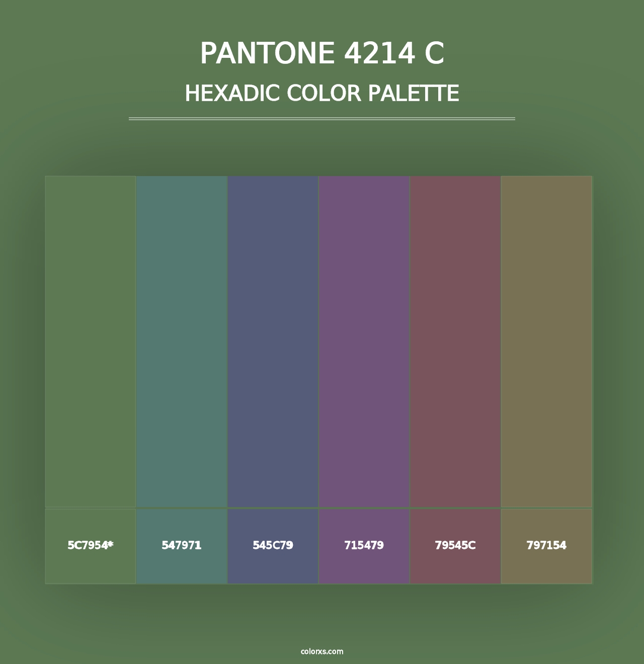 PANTONE 4214 C - Hexadic Color Palette