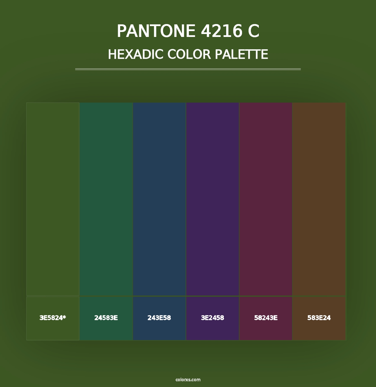 PANTONE 4216 C - Hexadic Color Palette