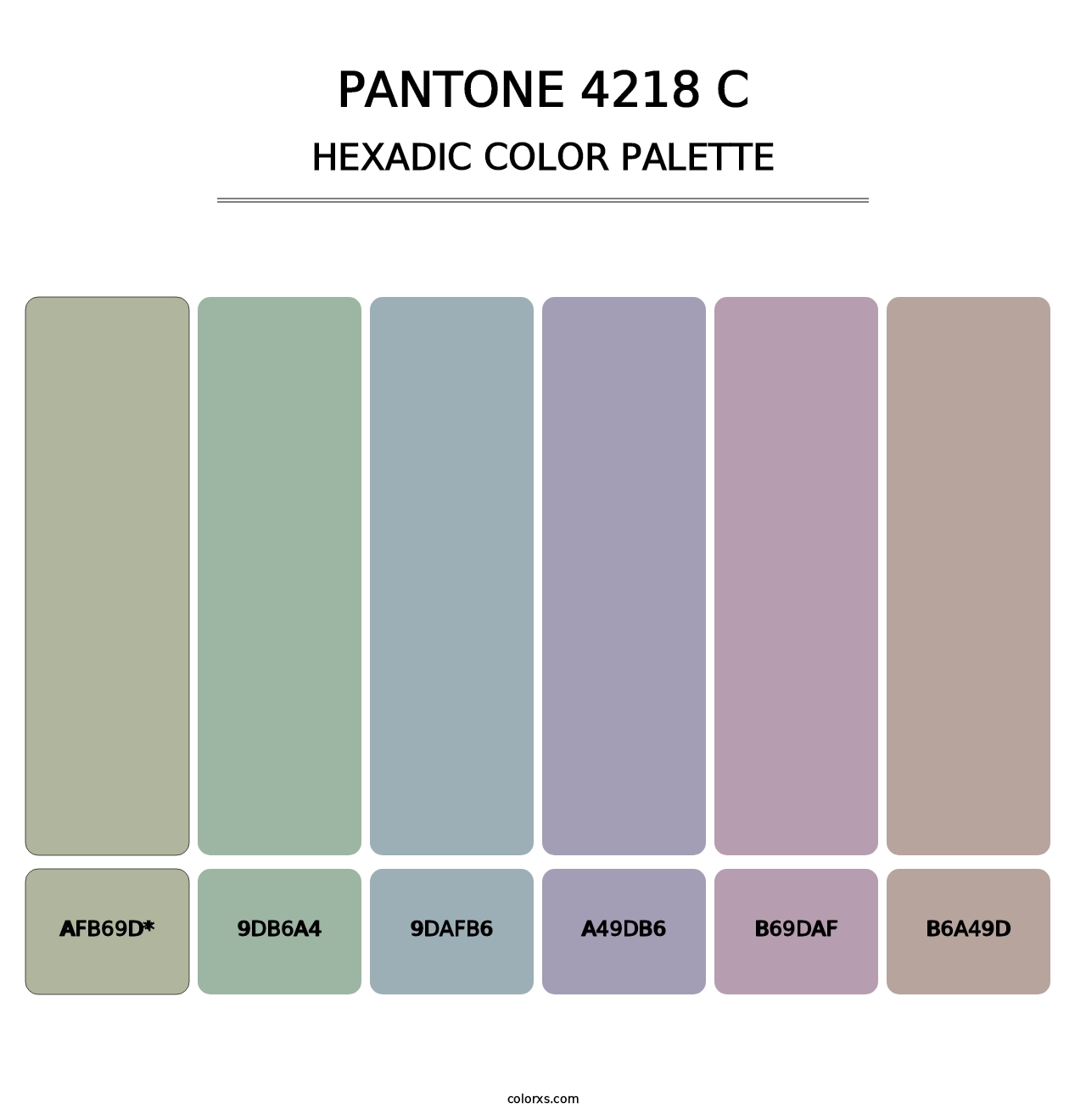 PANTONE 4218 C - Hexadic Color Palette