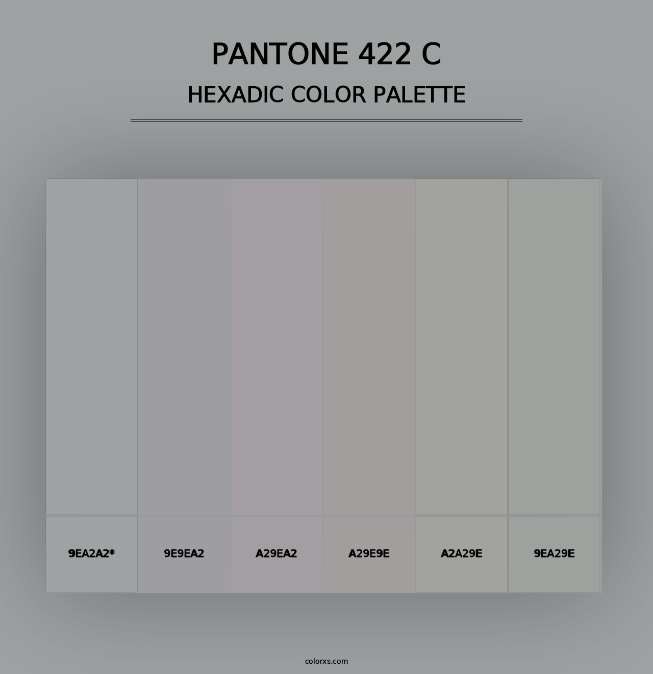 PANTONE 422 C - Hexadic Color Palette