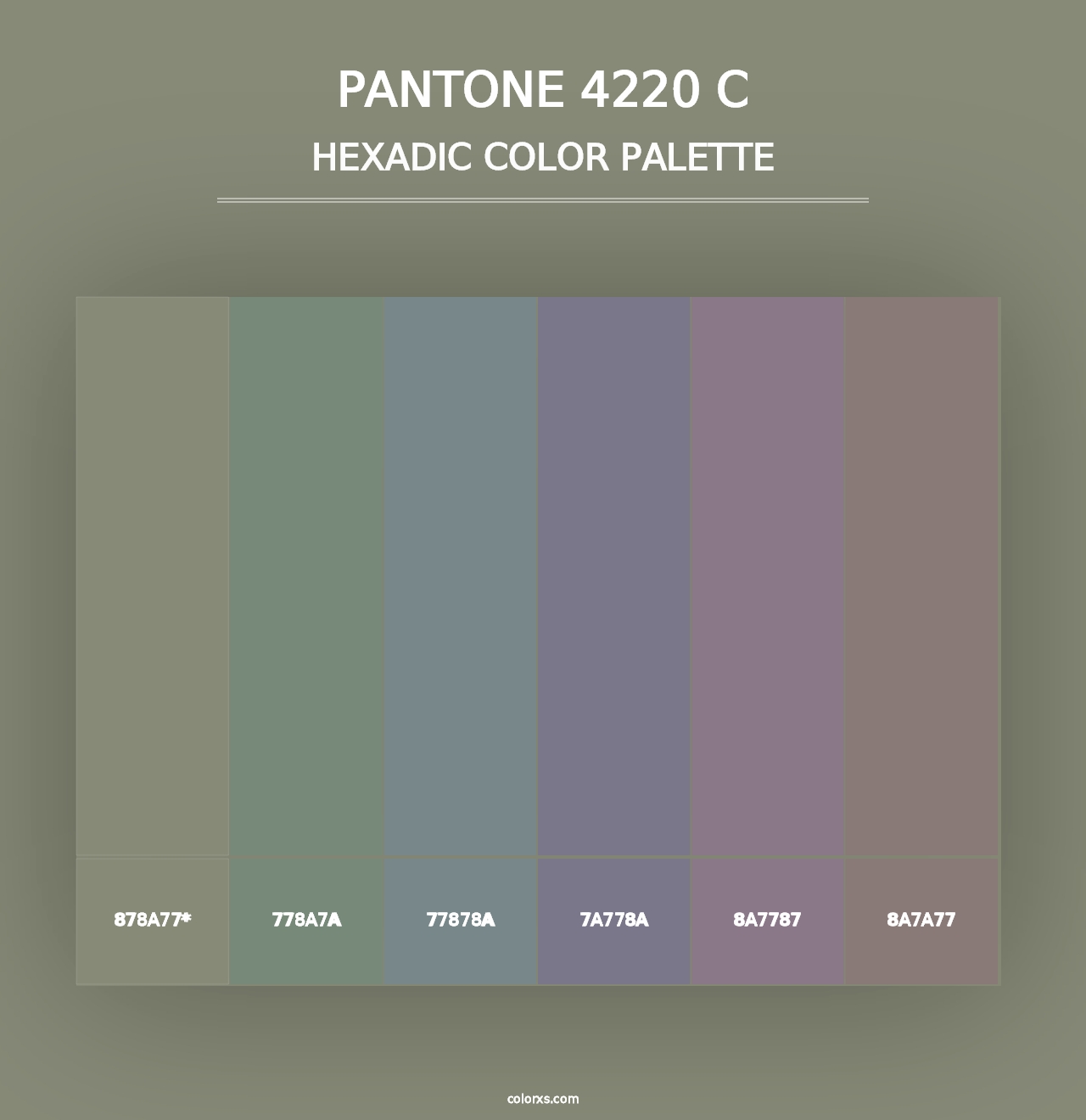 PANTONE 4220 C - Hexadic Color Palette