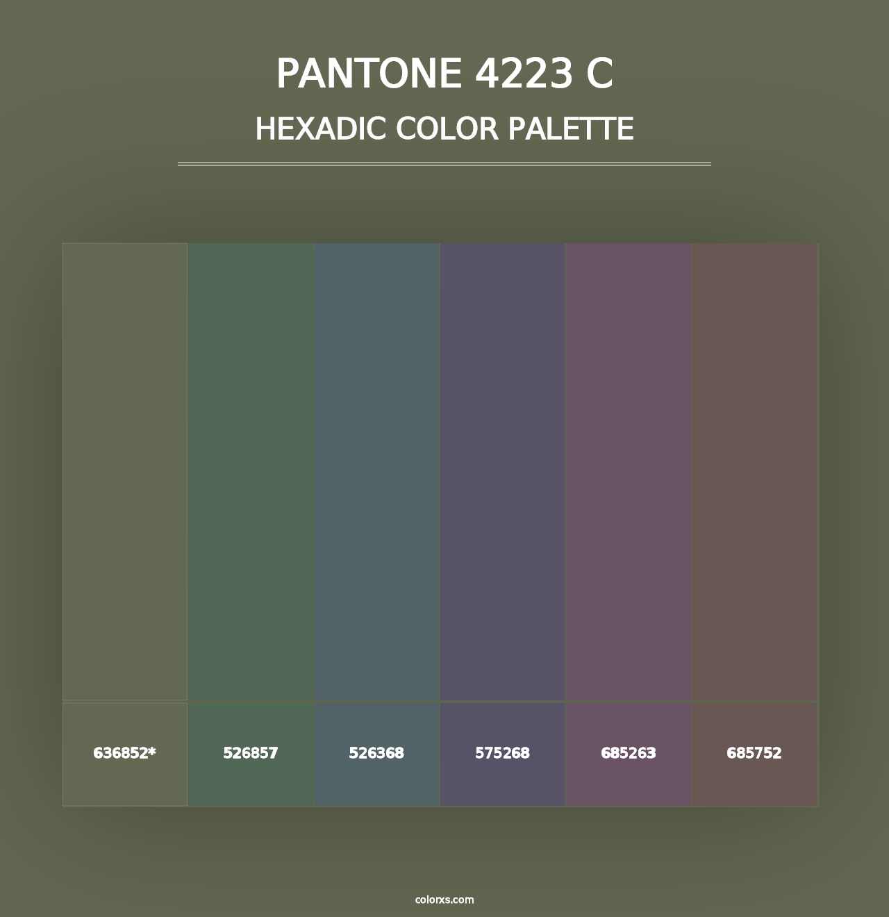 PANTONE 4223 C - Hexadic Color Palette