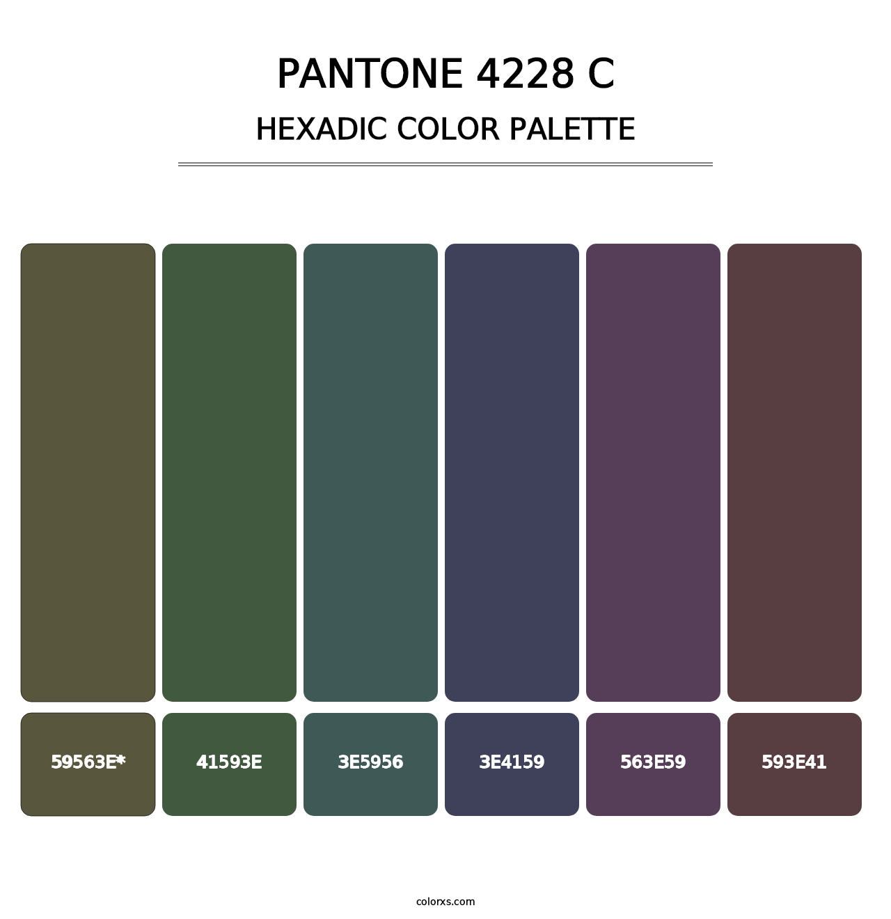 PANTONE 4228 C - Hexadic Color Palette