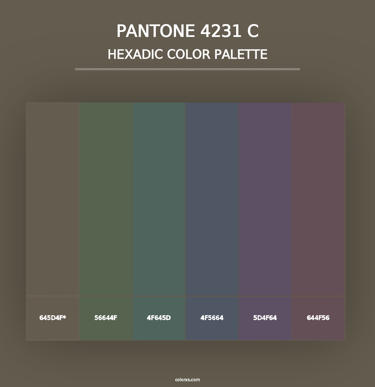 PANTONE 4231 C - Hexadic Color Palette