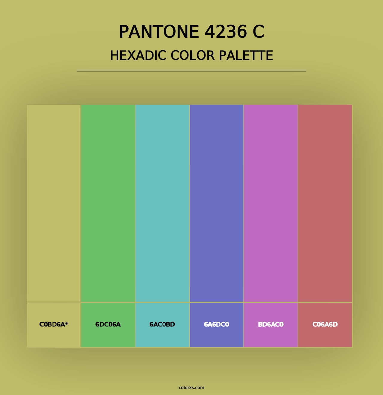 PANTONE 4236 C - Hexadic Color Palette