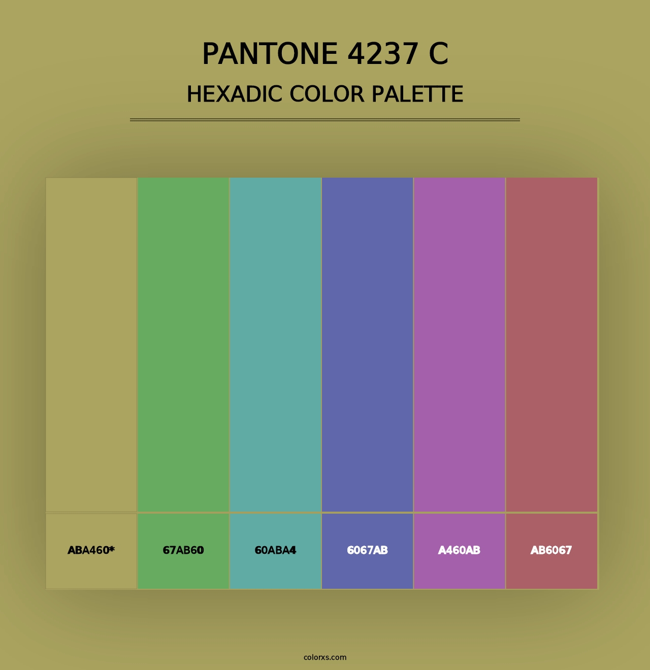 PANTONE 4237 C - Hexadic Color Palette