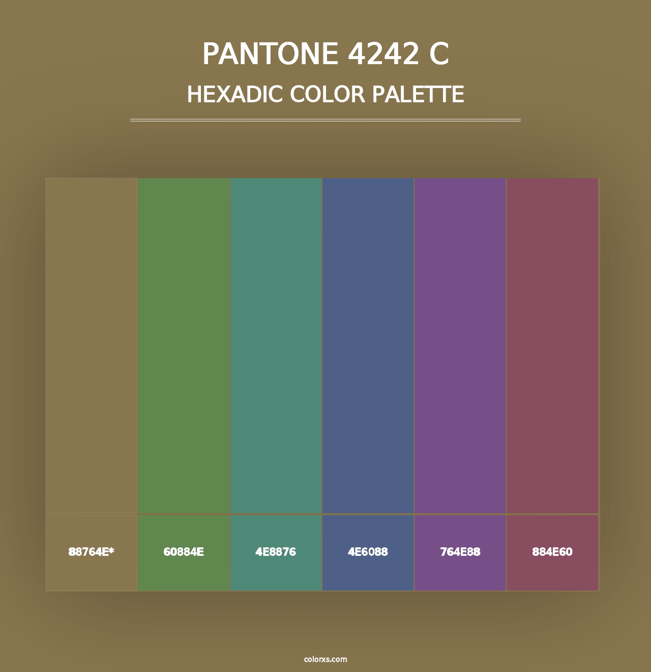 PANTONE 4242 C - Hexadic Color Palette