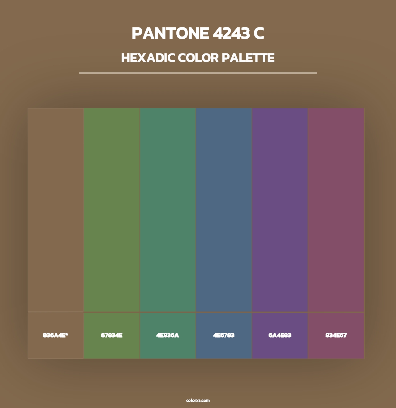 PANTONE 4243 C - Hexadic Color Palette