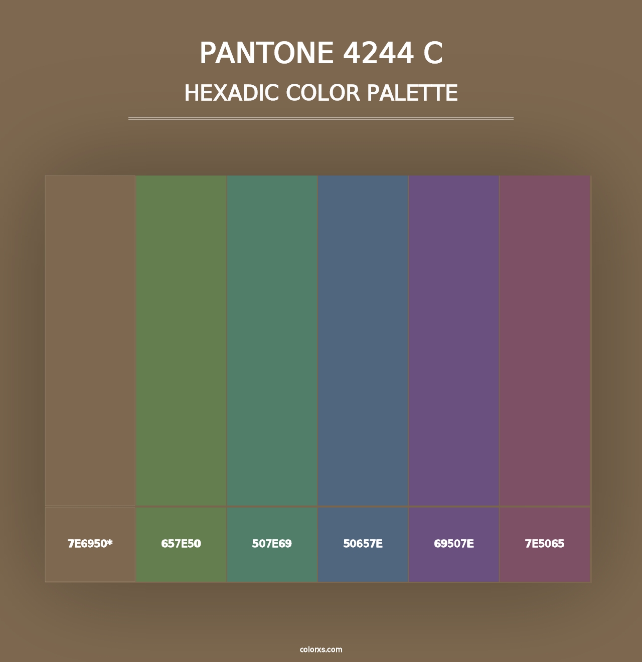 PANTONE 4244 C - Hexadic Color Palette