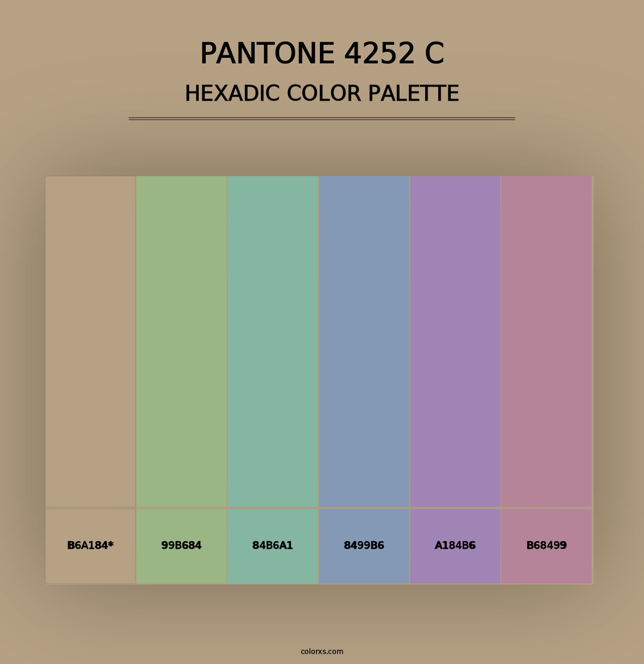 PANTONE 4252 C - Hexadic Color Palette