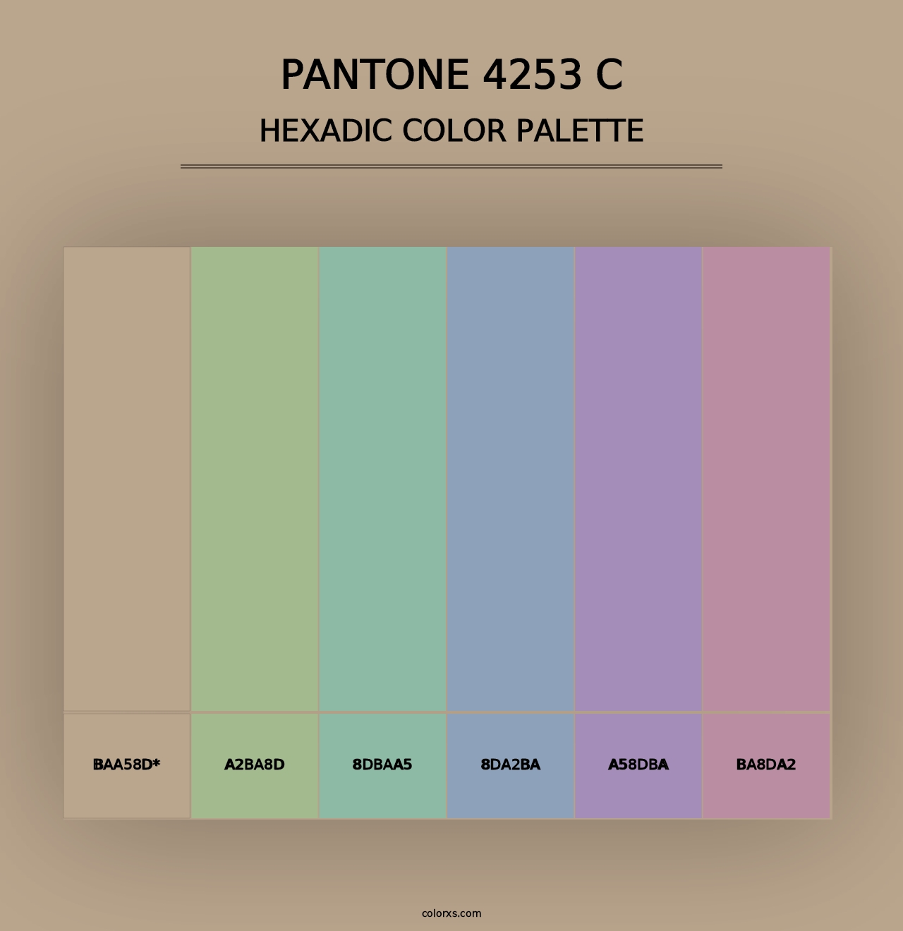 PANTONE 4253 C - Hexadic Color Palette