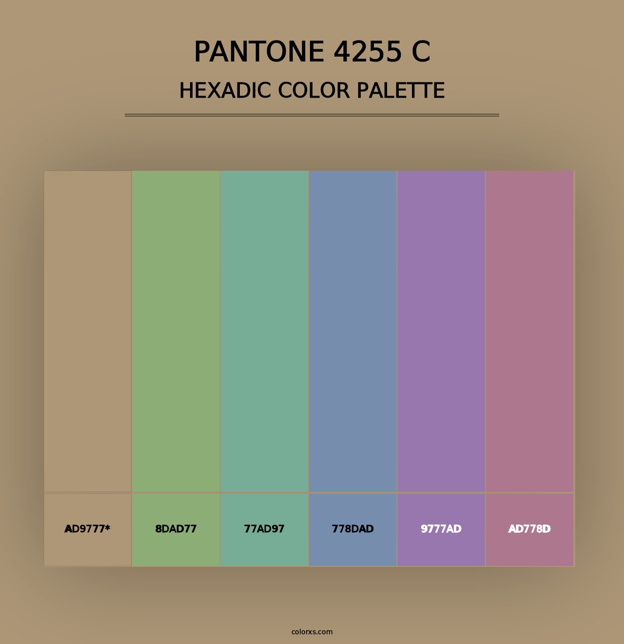 PANTONE 4255 C - Hexadic Color Palette