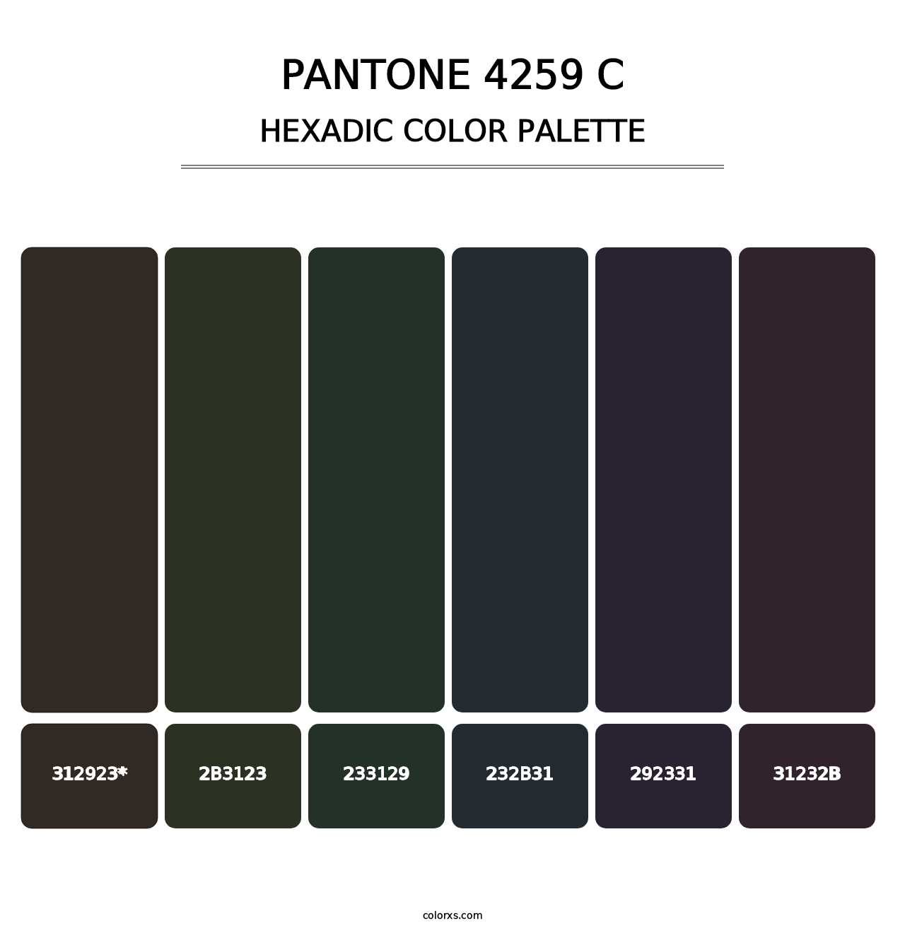 PANTONE 4259 C - Hexadic Color Palette