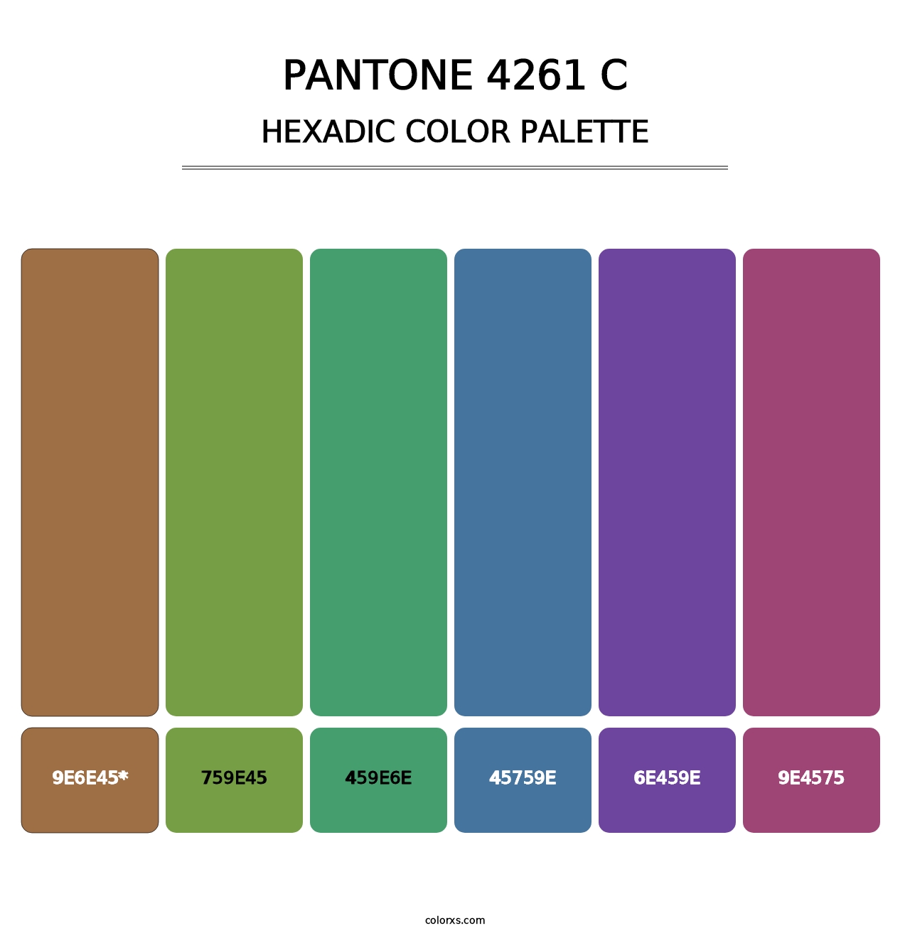 PANTONE 4261 C - Hexadic Color Palette