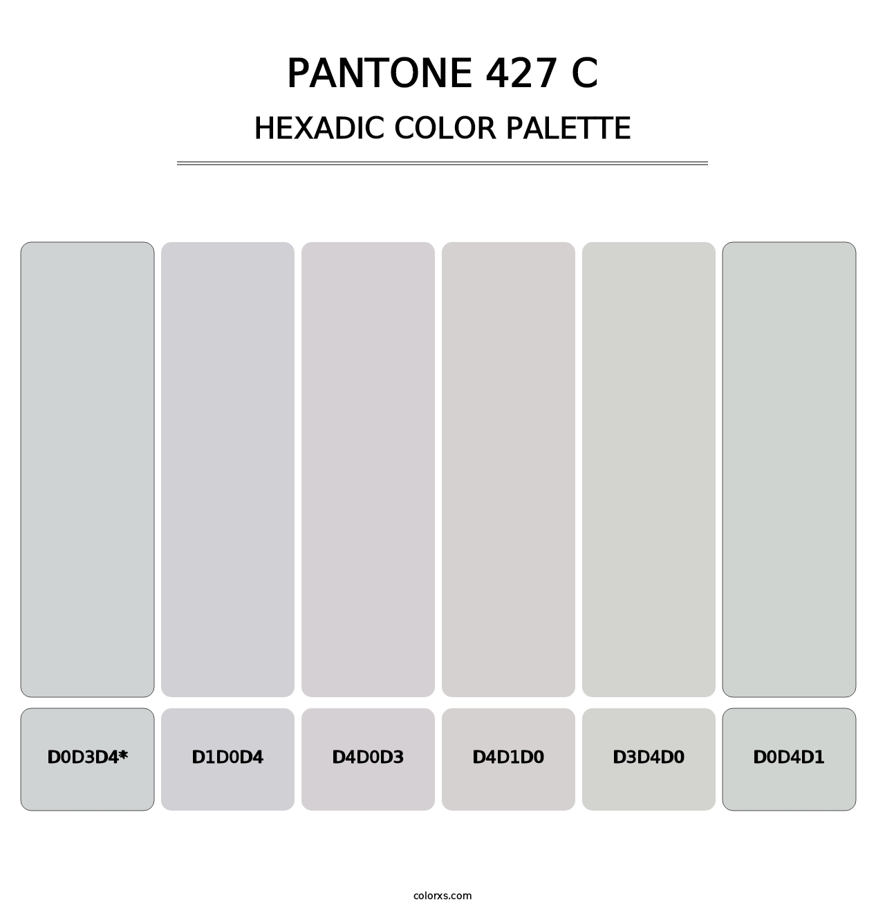 PANTONE 427 C - Hexadic Color Palette