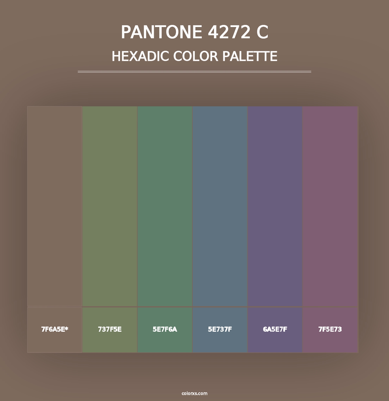 PANTONE 4272 C - Hexadic Color Palette