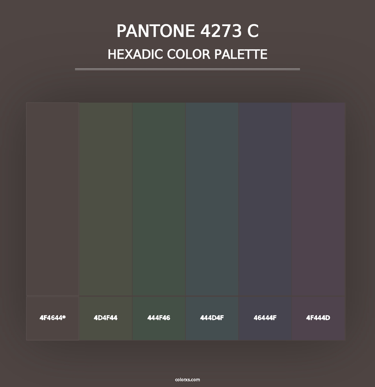 PANTONE 4273 C - Hexadic Color Palette