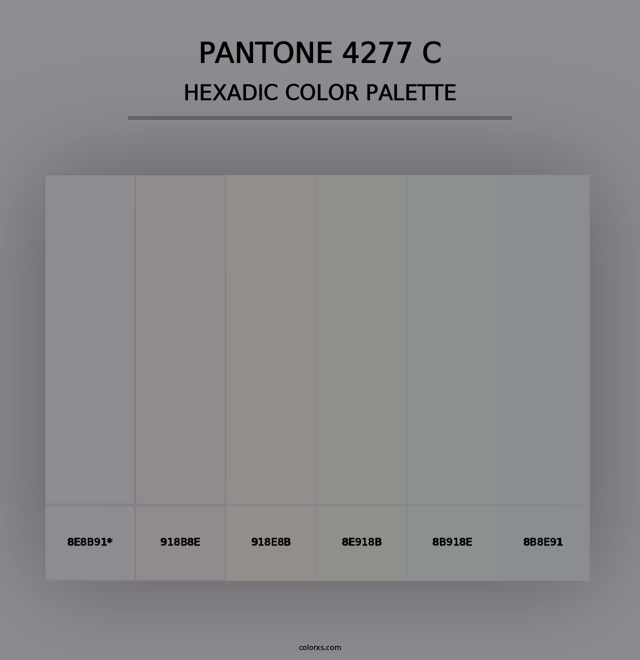 PANTONE 4277 C - Hexadic Color Palette