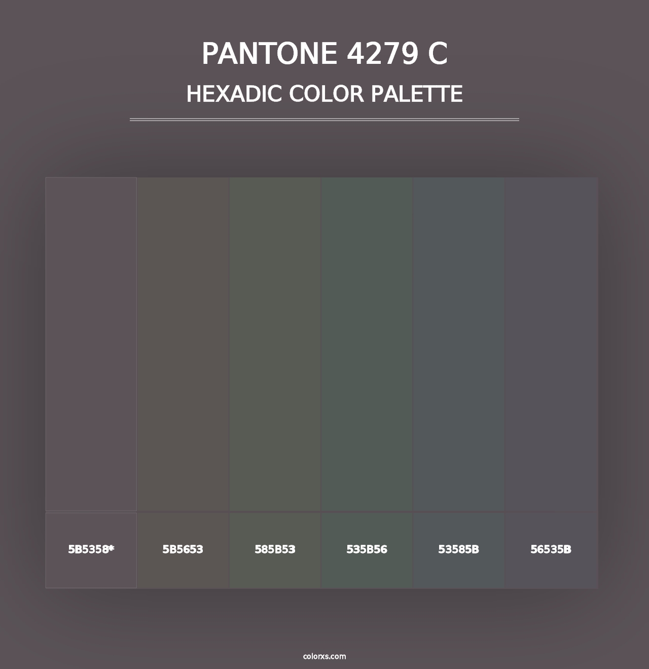 PANTONE 4279 C - Hexadic Color Palette