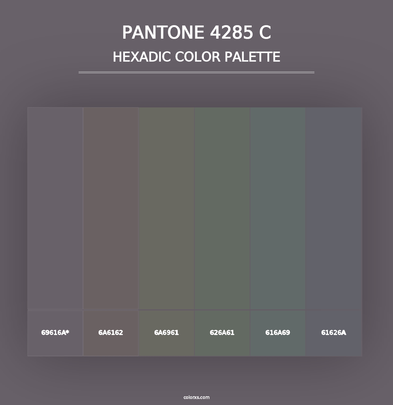 PANTONE 4285 C - Hexadic Color Palette