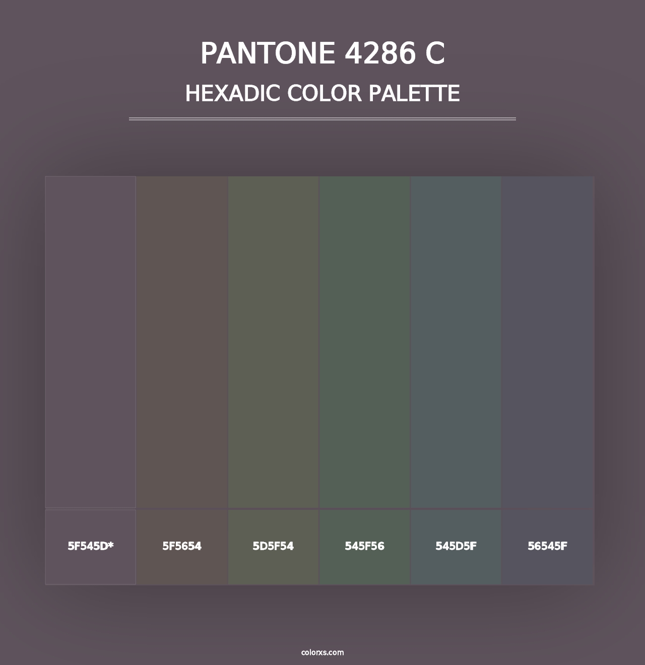 PANTONE 4286 C - Hexadic Color Palette