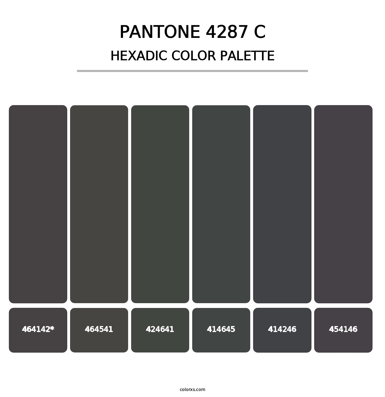 PANTONE 4287 C - Hexadic Color Palette