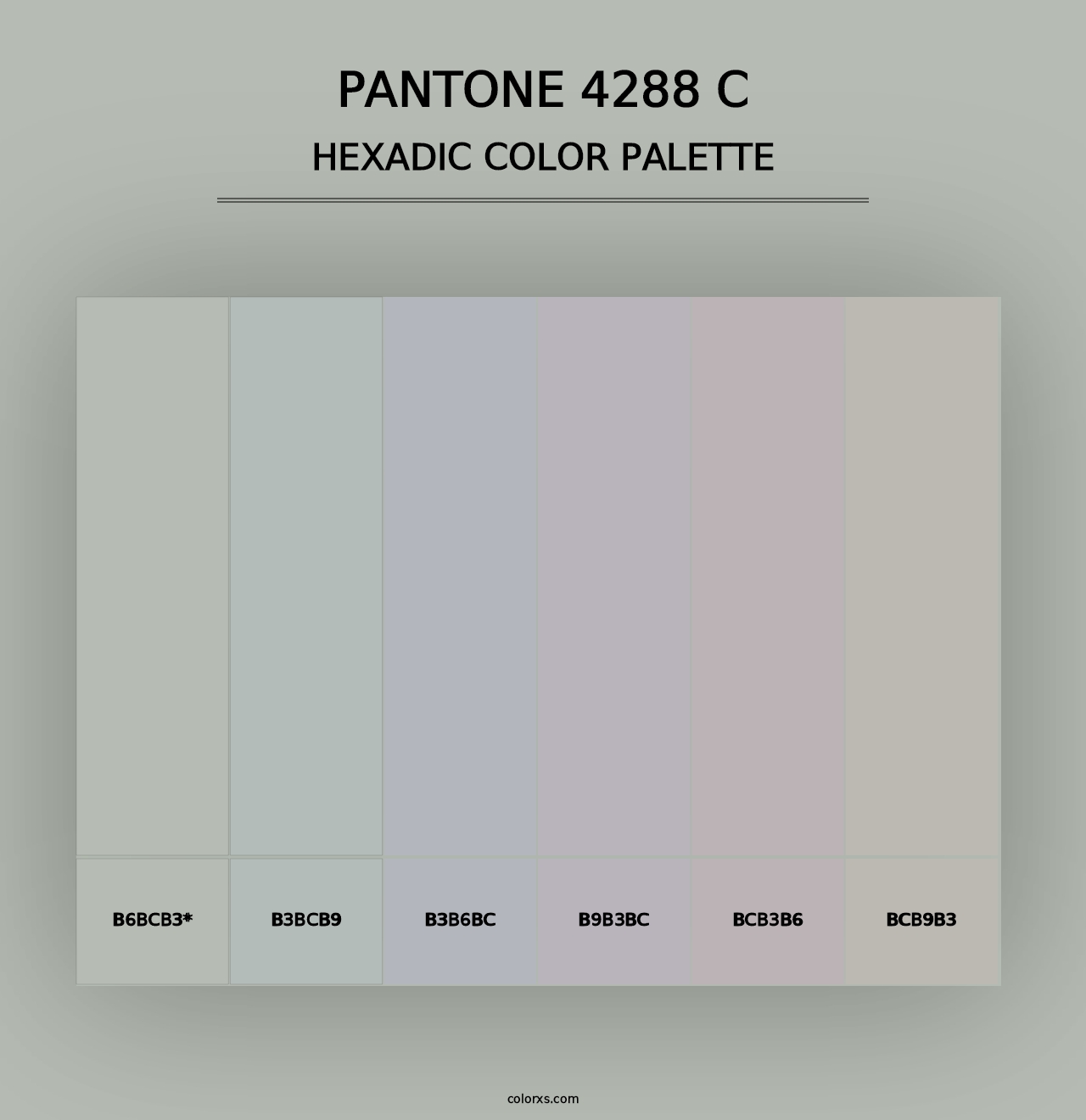 PANTONE 4288 C - Hexadic Color Palette