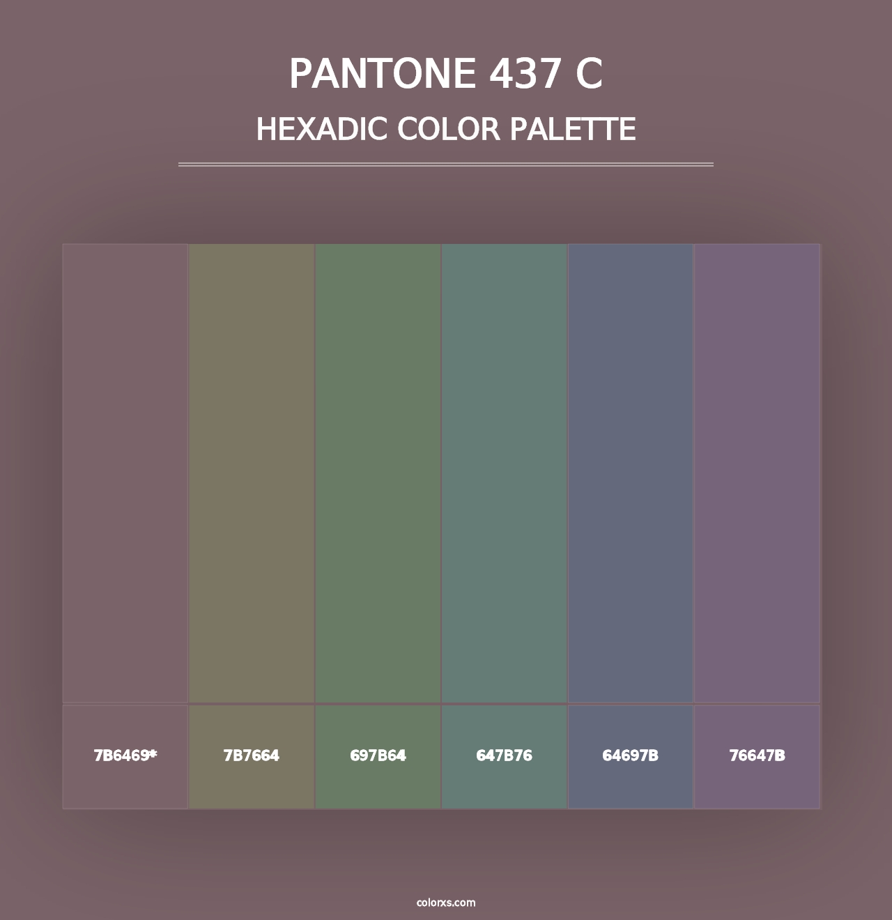 PANTONE 437 C - Hexadic Color Palette