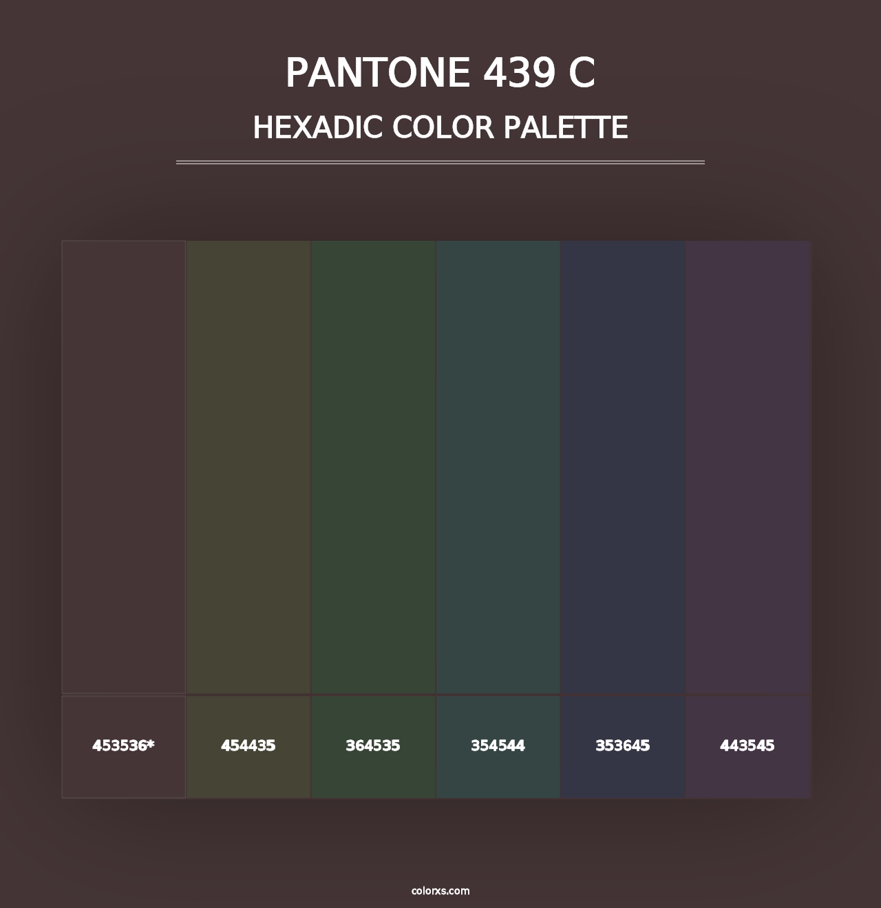 PANTONE 439 C - Hexadic Color Palette